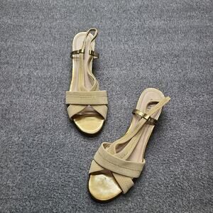 Ellen Tracy Shoes Womens‎ Size 10M Wedge Sandals ET-JETT Strappy Slingback